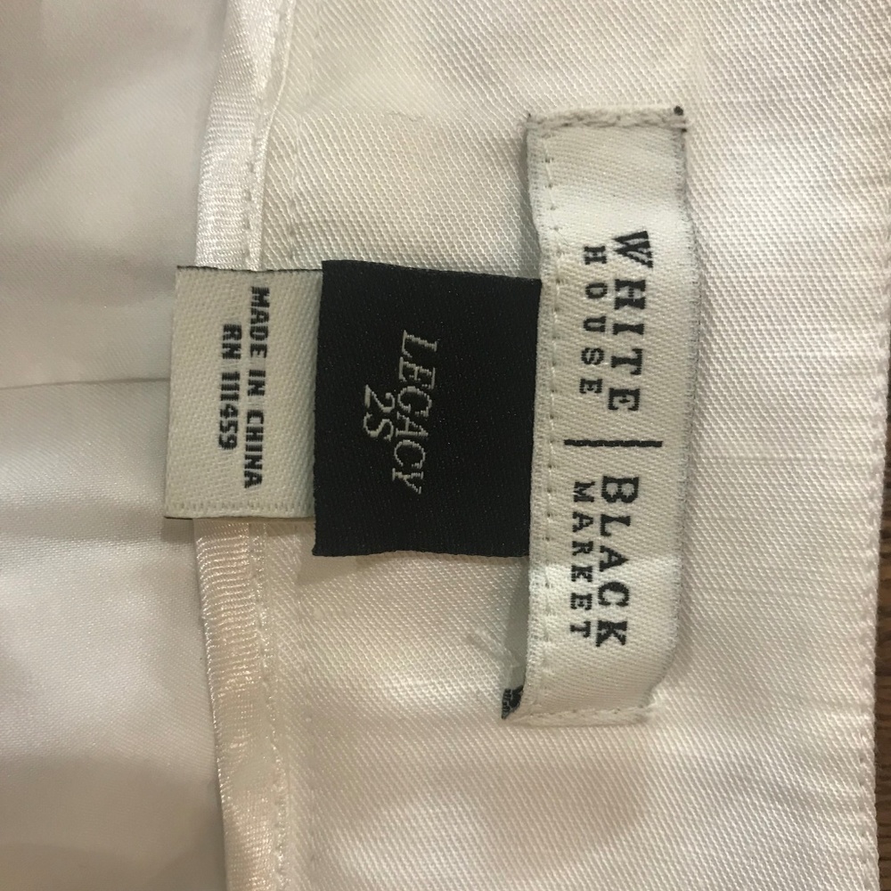 White House Black Market Legacy white linen pants - Picture 3 of 8